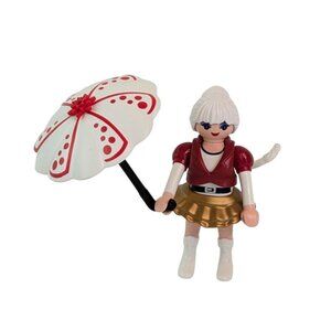 Playmobil Series 24 Cat Girl Figure #70940 with Umbrella Cosplay Toy